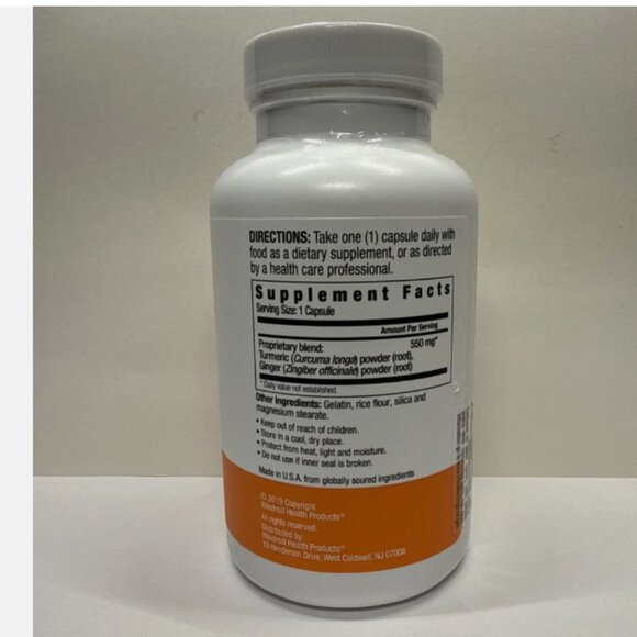 WELLNESS garden Turmeric with Ginger 550mg Extra Strength. 90 Capsules - Picture 2 of 4